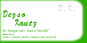 dezso kautz business card